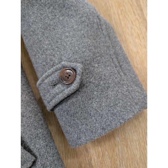 J.Crew Factory Wool Blend Car Coat Covered Buttons Grey Size 4 - Picture 6 of 16